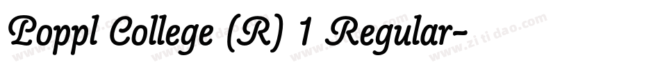Poppl College (R) 1 Regular字体转换